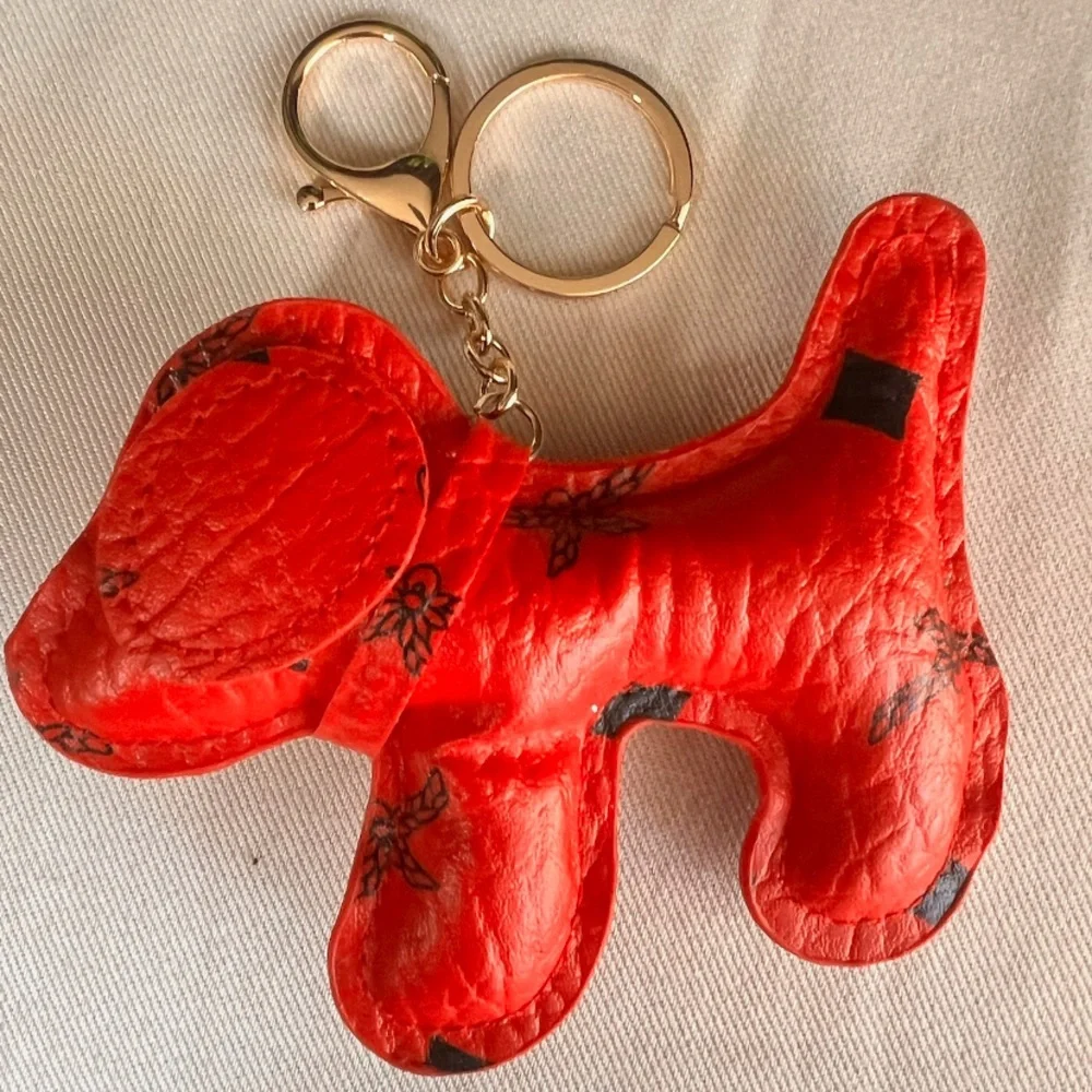 MCM Style Dog-Shaped Keychains in Red, Black, or White - ONLY BLACK is left - Picture 3 of 5